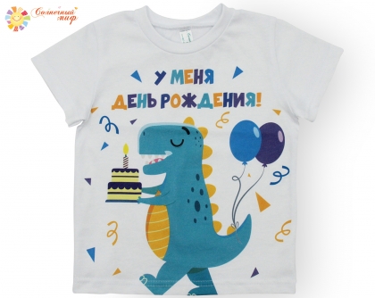 Футболка детская универсальная "День рождения" (кулир)